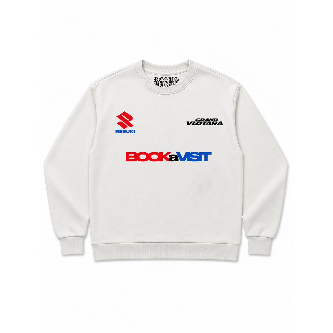 BOOK A VISIT SWEATSHIRT BONE