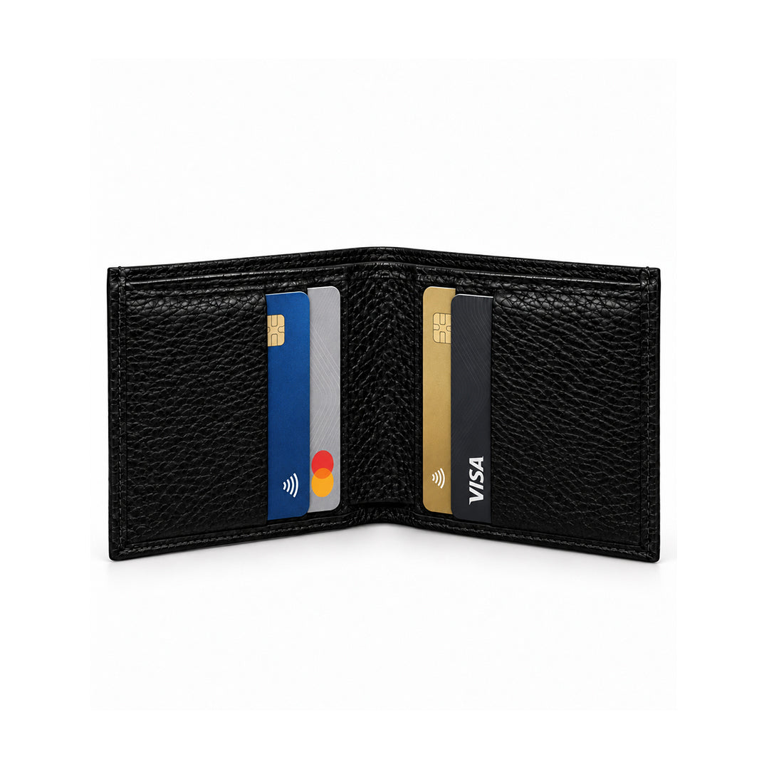 LOWKEY BIFOLD WALLET PEBBLED BLACK