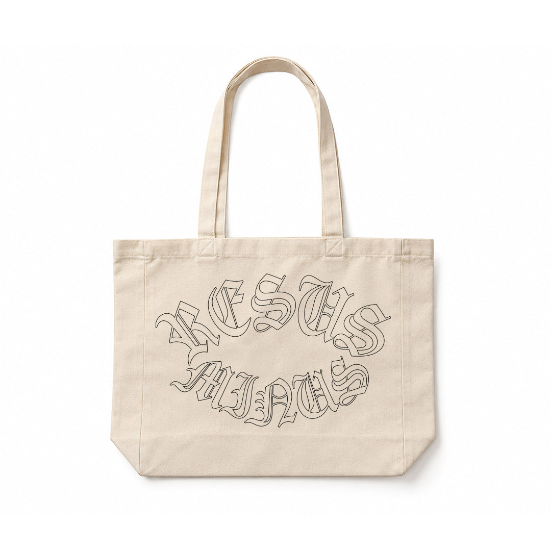 OLD ENGLISH TOTE BAG NATURAL