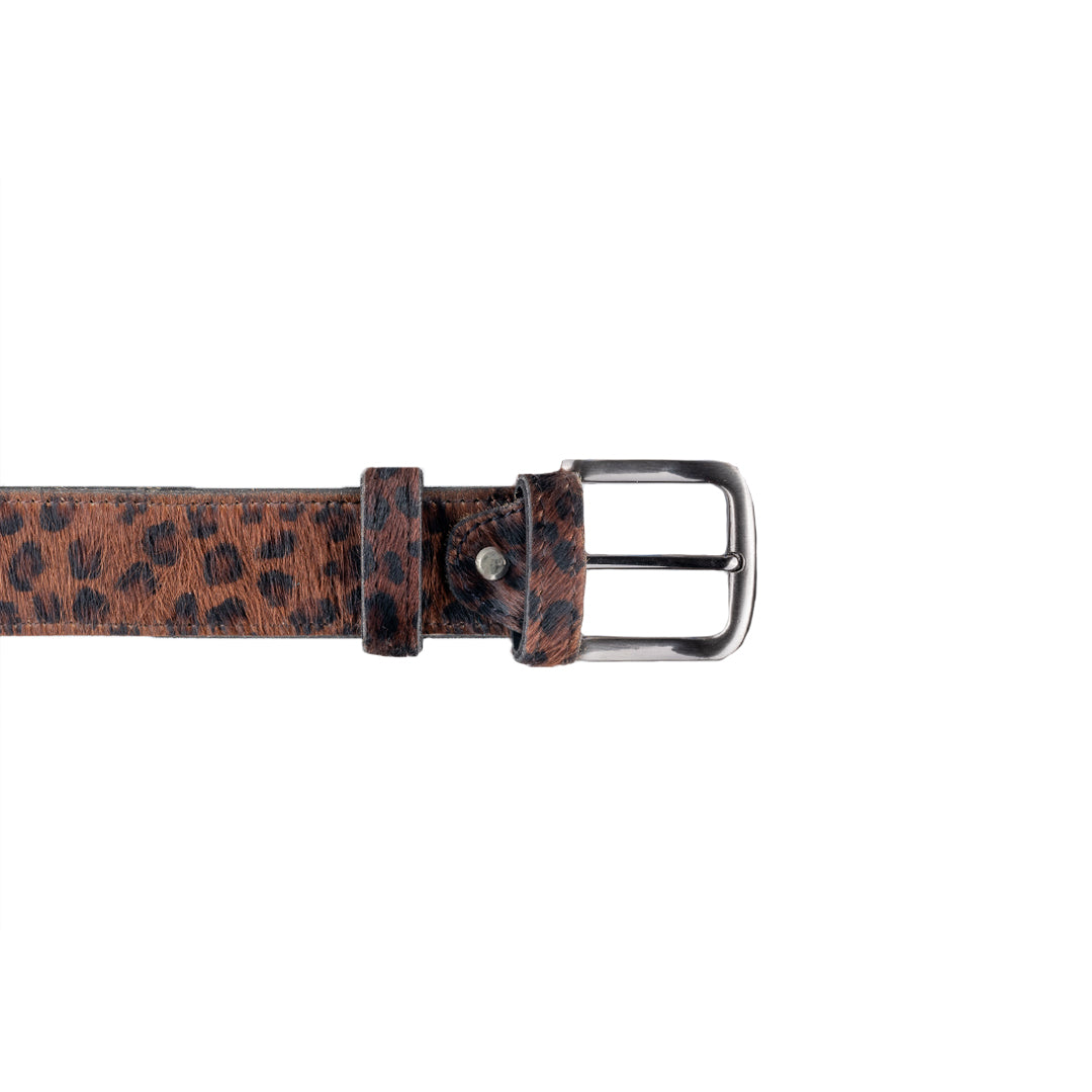 RM Cavallo Leopard Brown 4cm Belt