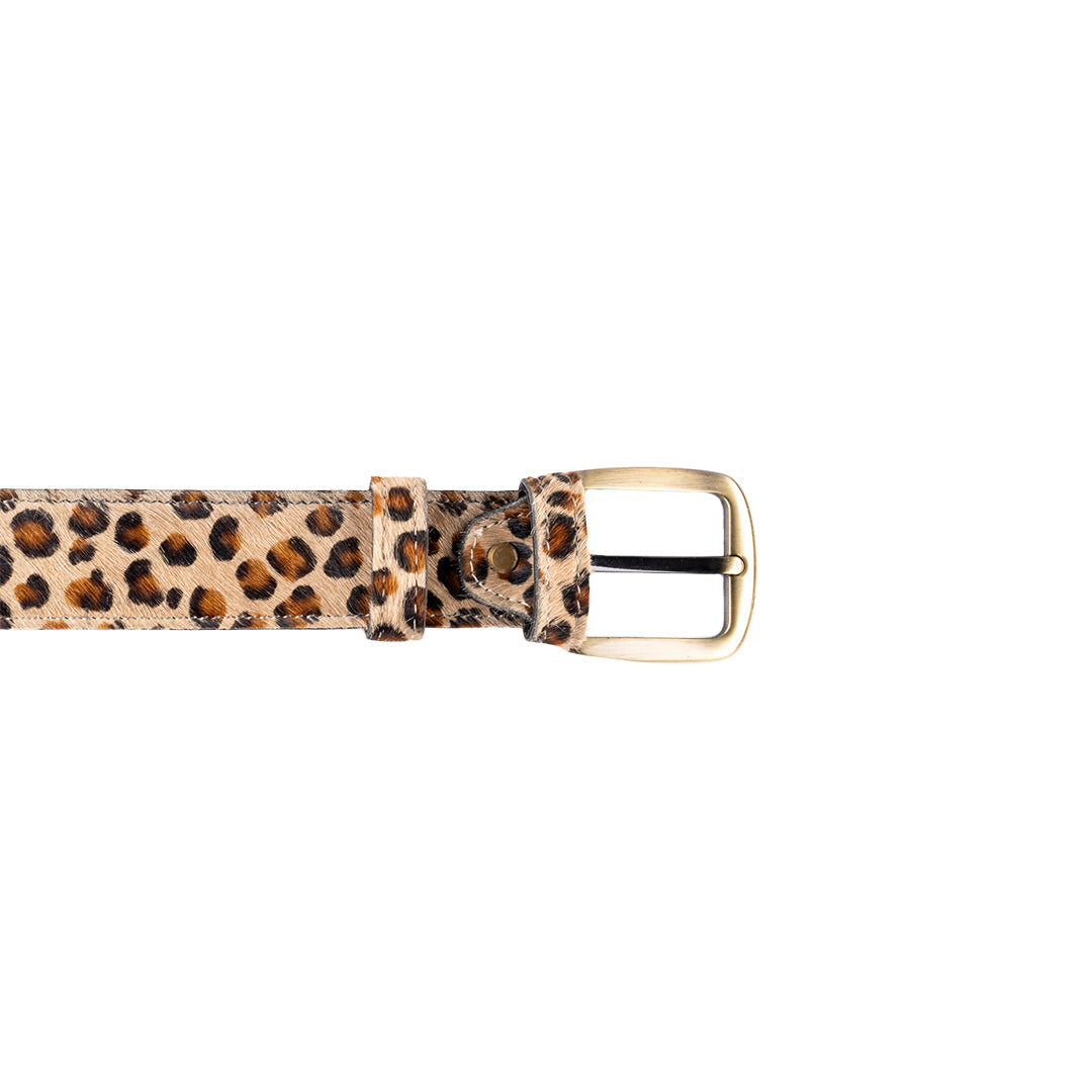 RM Cavallo Leopard Beige 4cm Belt