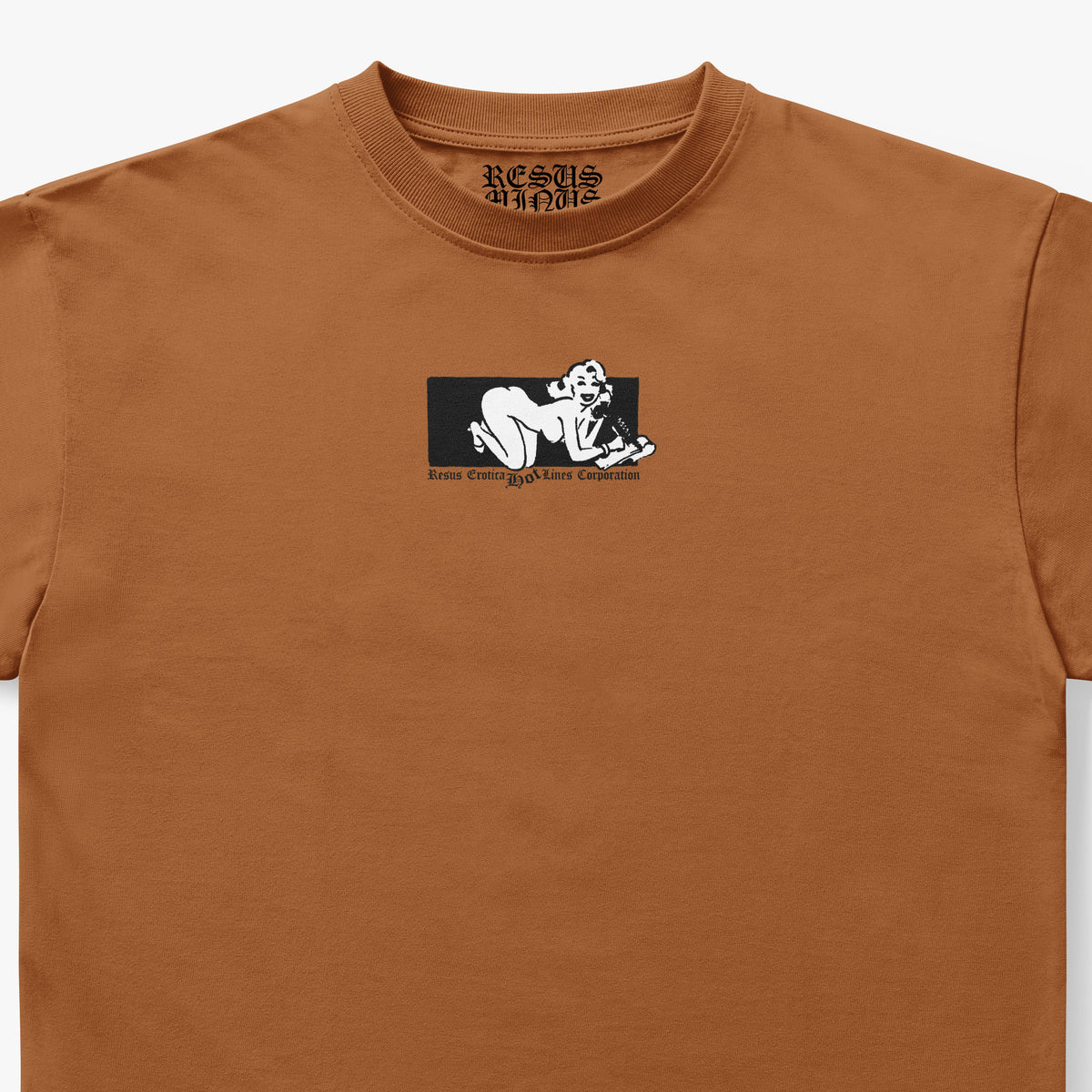 HOT LINES T-SHIRT LIGHT BROWN