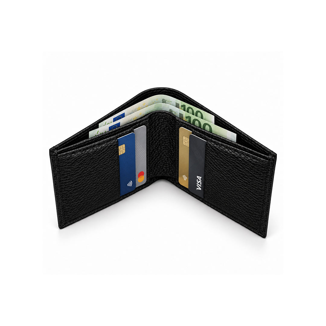 LOWKEY BIFOLD WALLET PEBBLED BLACK