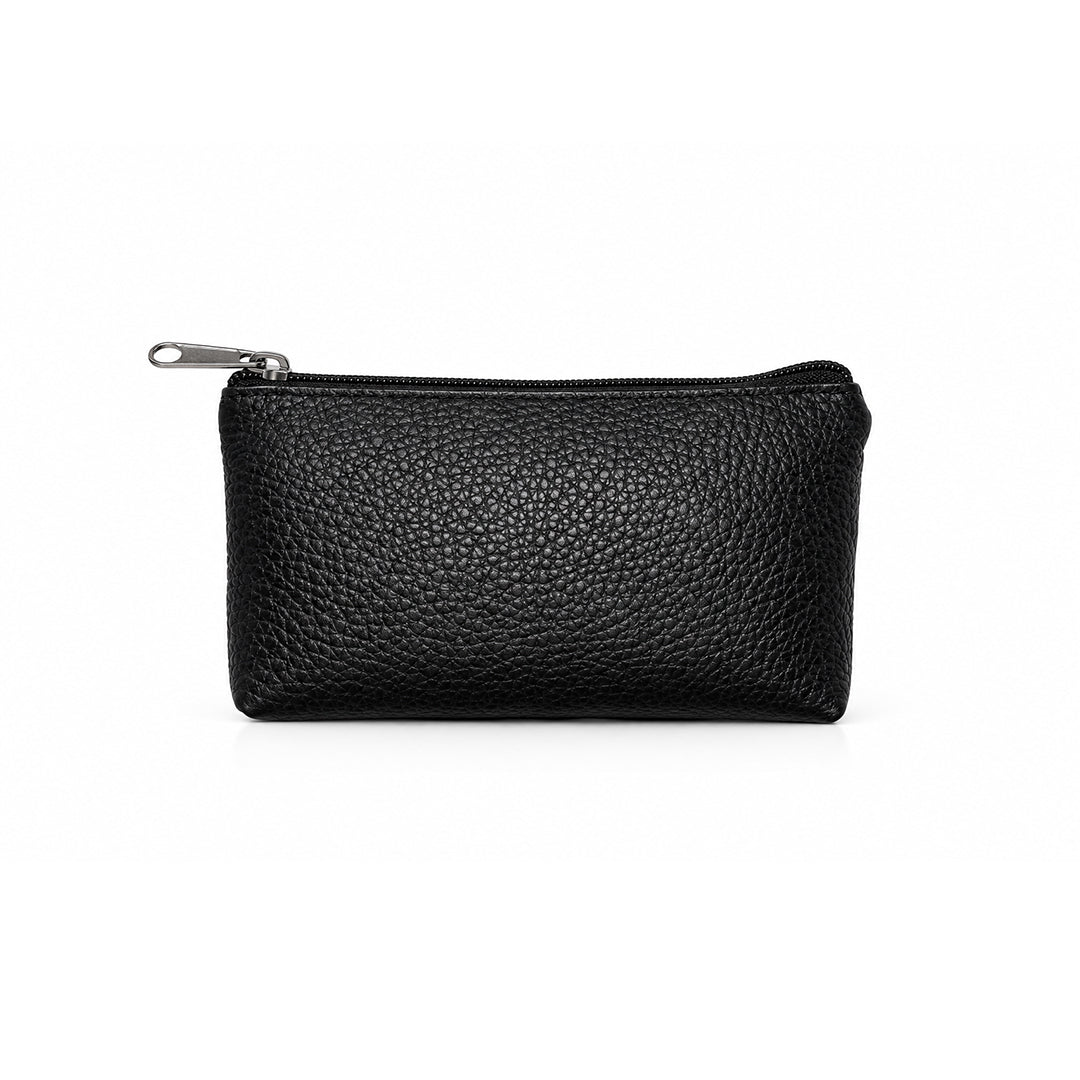 LOWKEY ZIP POUCH PEBBLED BLACK