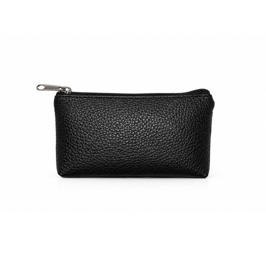 LOWKEY ZIP POUCH PEBBLED BLACK