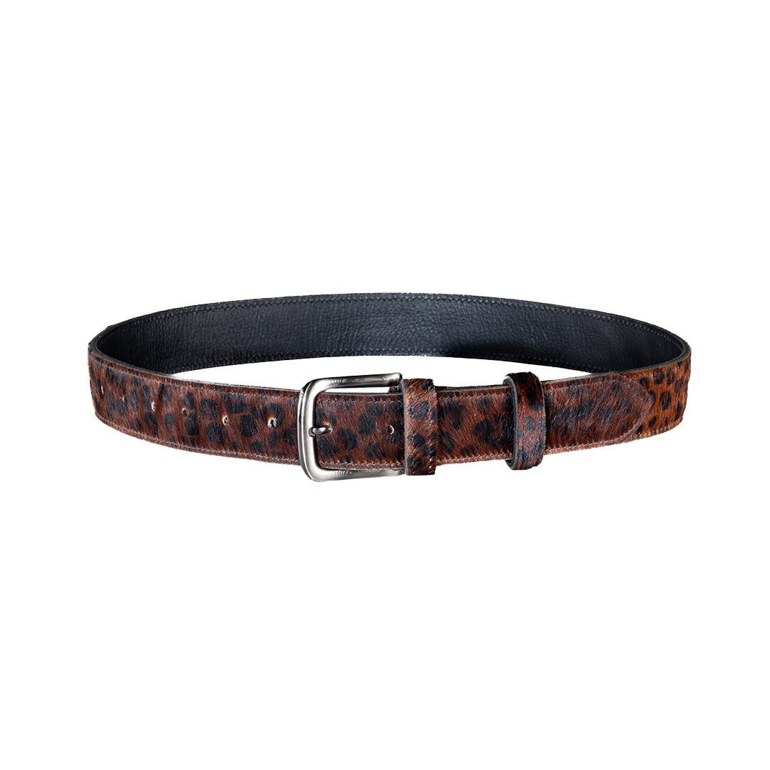 RM Cavallo Leopard Brown 4cm Belt