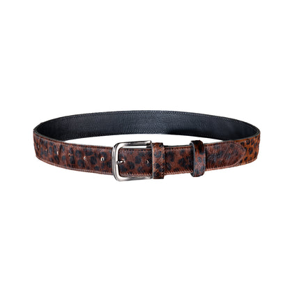 RM Cavallo Leopard Brown 4cm Belt